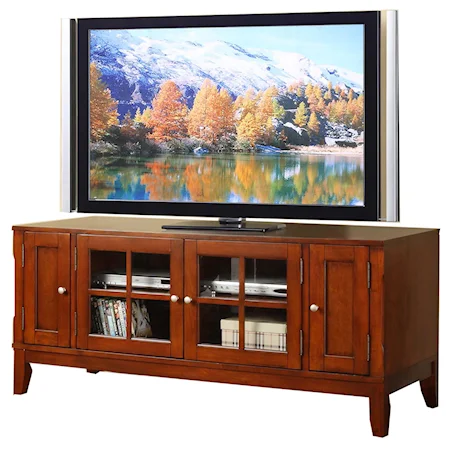 Contemporary 60" TV Chart with Four Doors